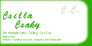csilla csaky business card